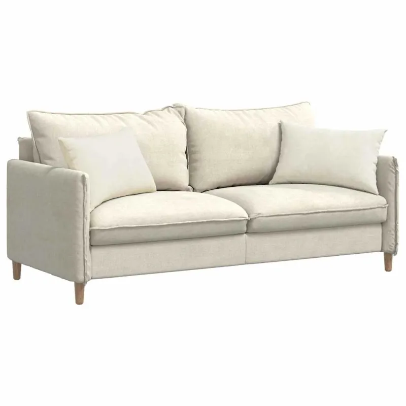 Sofa Pagalvės 2 pcs Kreminė 60 x 40 cm Kordūrinis audinys