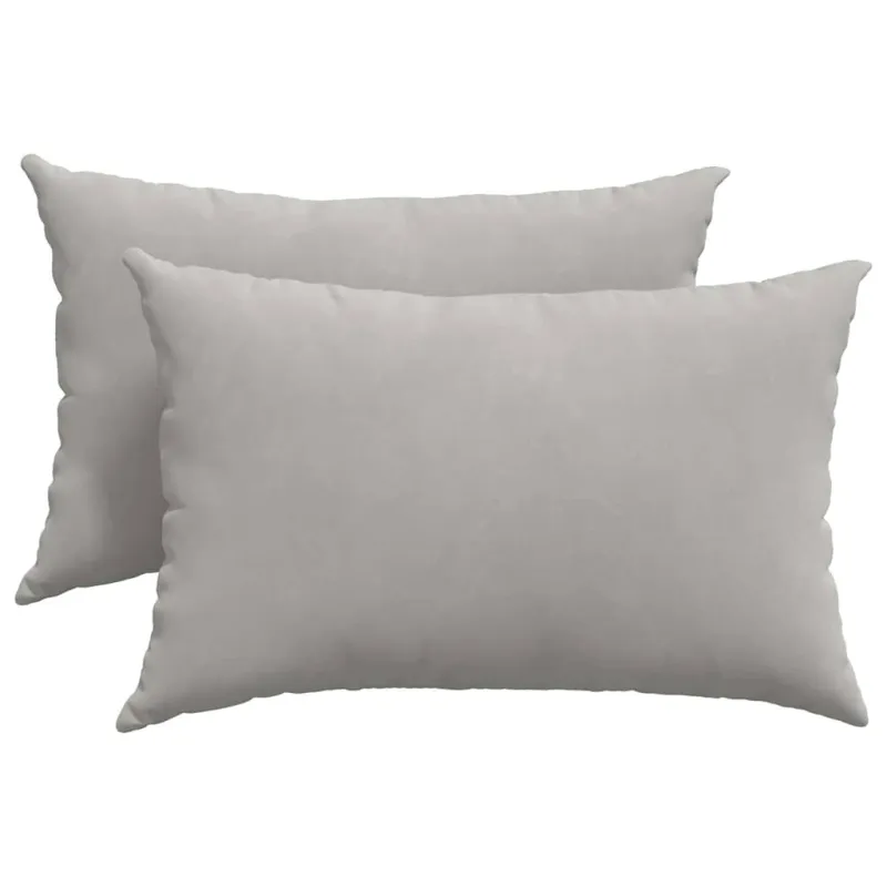 Sofa Pagalvės 2 pcs Šviesiai pilka 60 x 40 cm audinys