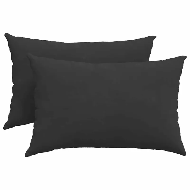 Sofa Pagalvės 2 pcs Juoda 60 x 40 cm audinys