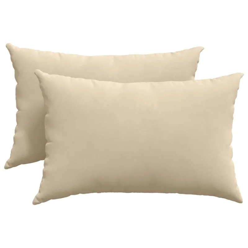 Sofa Pagalvės 2 pcs Kreminė 60 x 40 cm audinys