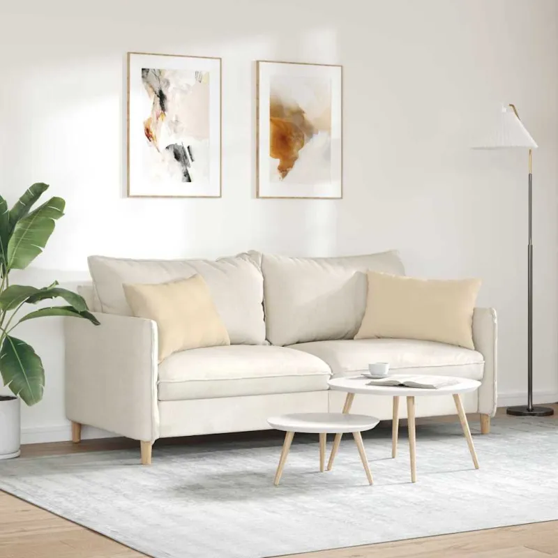 Sofa Pagalvės 2 pcs Kreminė 60 x 40 cm audinys