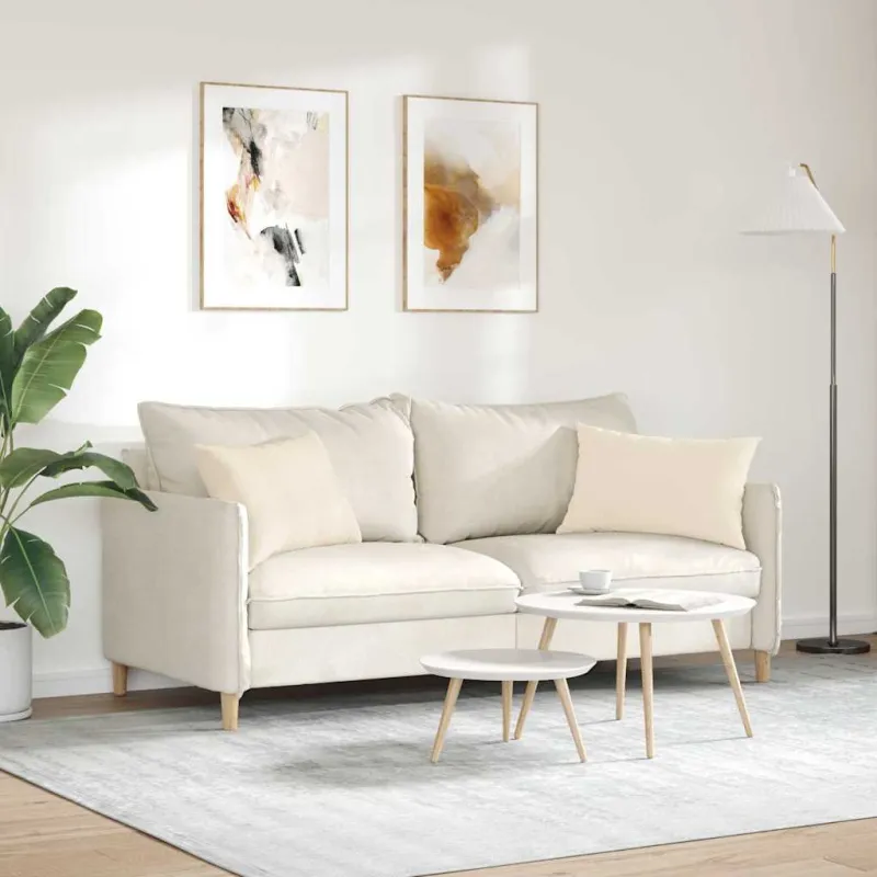 Sofa Pagalvės 2 pcs Smėlio 60 x 40 cm audinys
