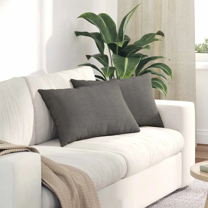 Sofa Pagalvės 2 pcs Šviesiai pilka 60 x 40 cm