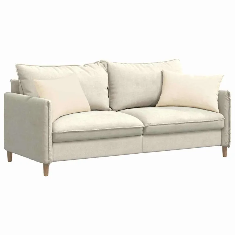 Sofa Pagalvės 2 pcs Kreminė 60 x 40 cm Kordūrinis audinys