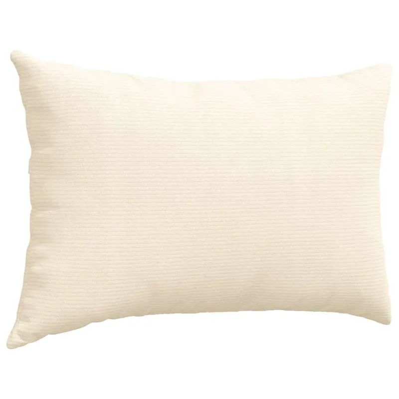 Sofa Pagalvės 2 pcs Kreminė 60 x 40 cm Kordūrinis audinys