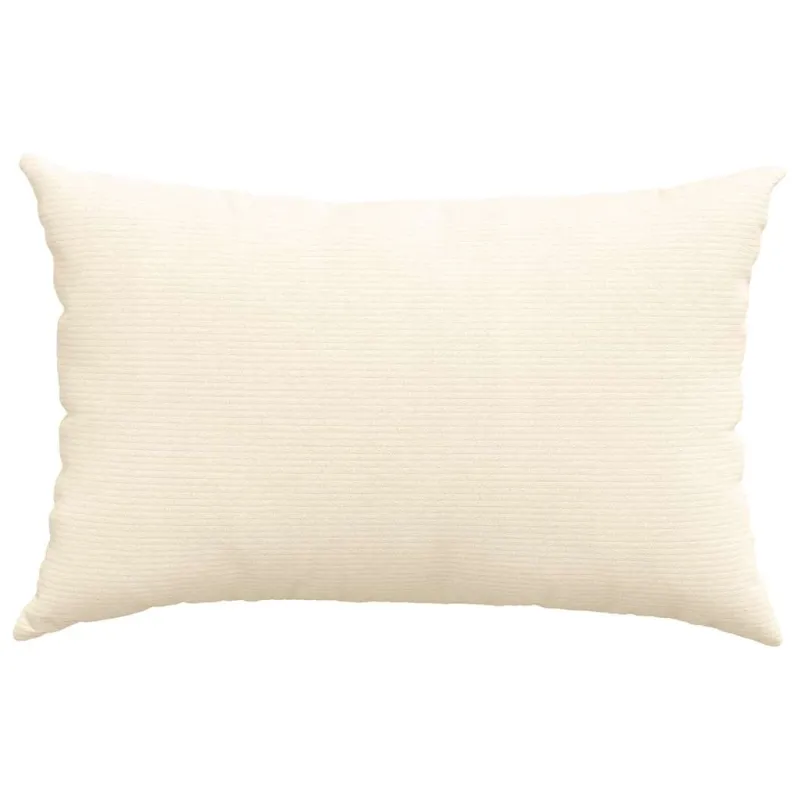 Sofa Pagalvės 2 pcs Kreminė 60 x 40 cm Kordūrinis audinys