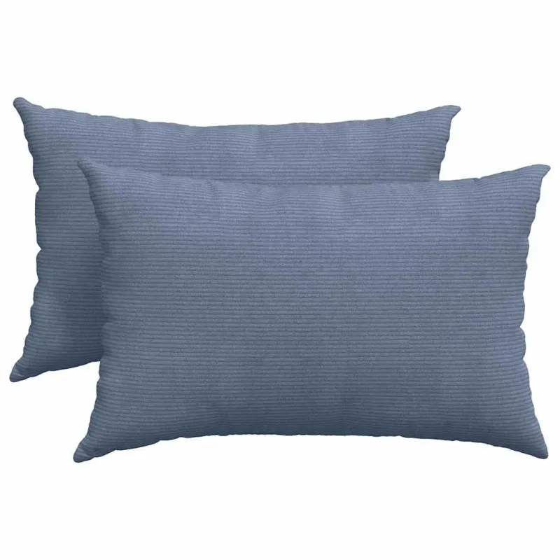 Sofa Pagalvės 2 pcs Mėlyna 60 x 40 cm Kordūrinis audinys