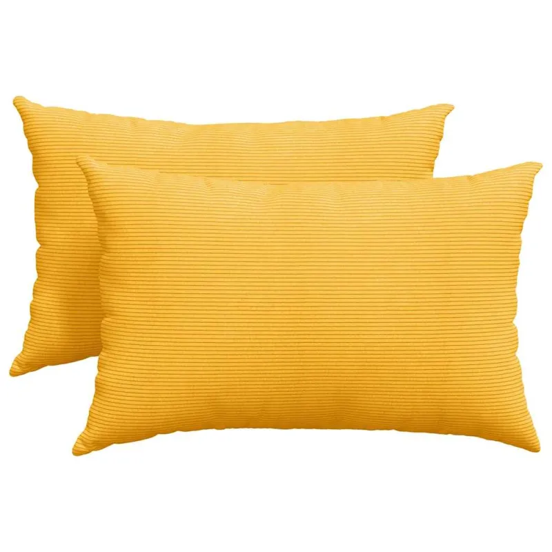 Sofa Pagalvės 2 pcs Šviesi geltona 60 x 40 cm