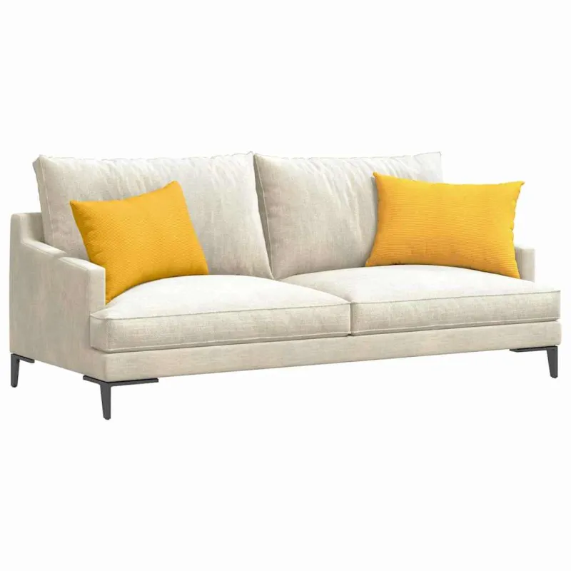 Sofa Pagalvės 2 pcs Šviesi geltona 60 x 40 cm