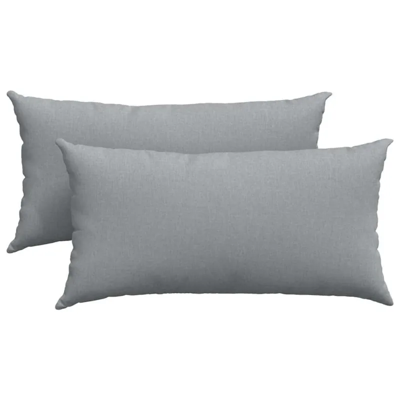Sofa Pagalvės 2 pcs Šviesiai pilka 80 x 40 cm audinys