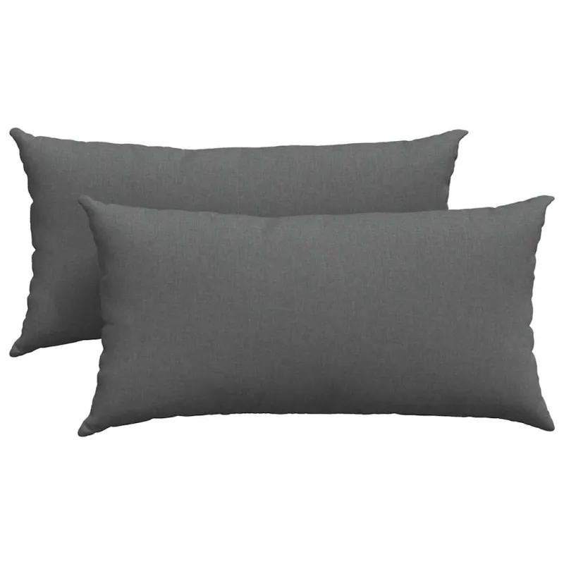 Sofa Pagalvės 2 pcs Tamsiai pilka 80 x 40 cm audinys