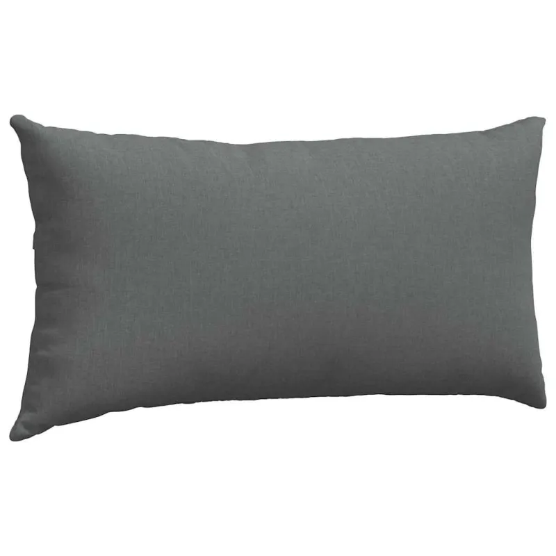 Sofa Pagalvės 2 pcs Tamsiai pilka 80 x 40 cm audinys