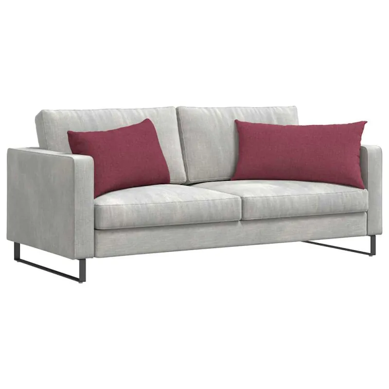 Sofa Pagalvės 2 pcs Vyno raudona 80 x 40 cm audinys