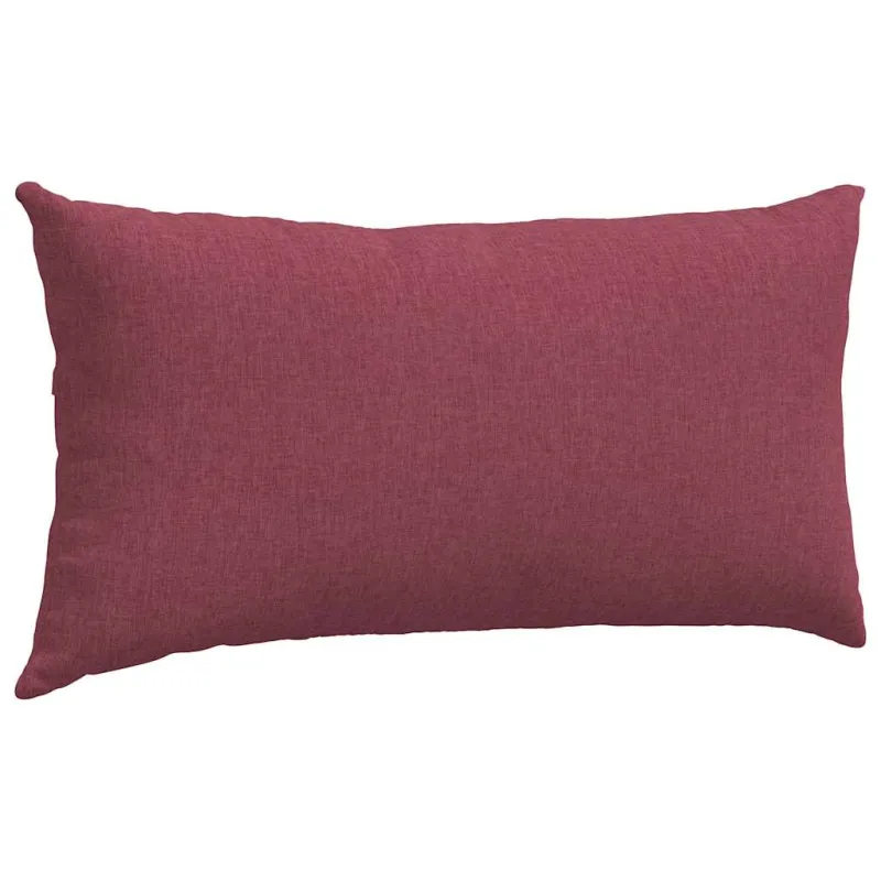 Sofa Pagalvės 2 pcs Vyno raudona 80 x 40 cm audinys