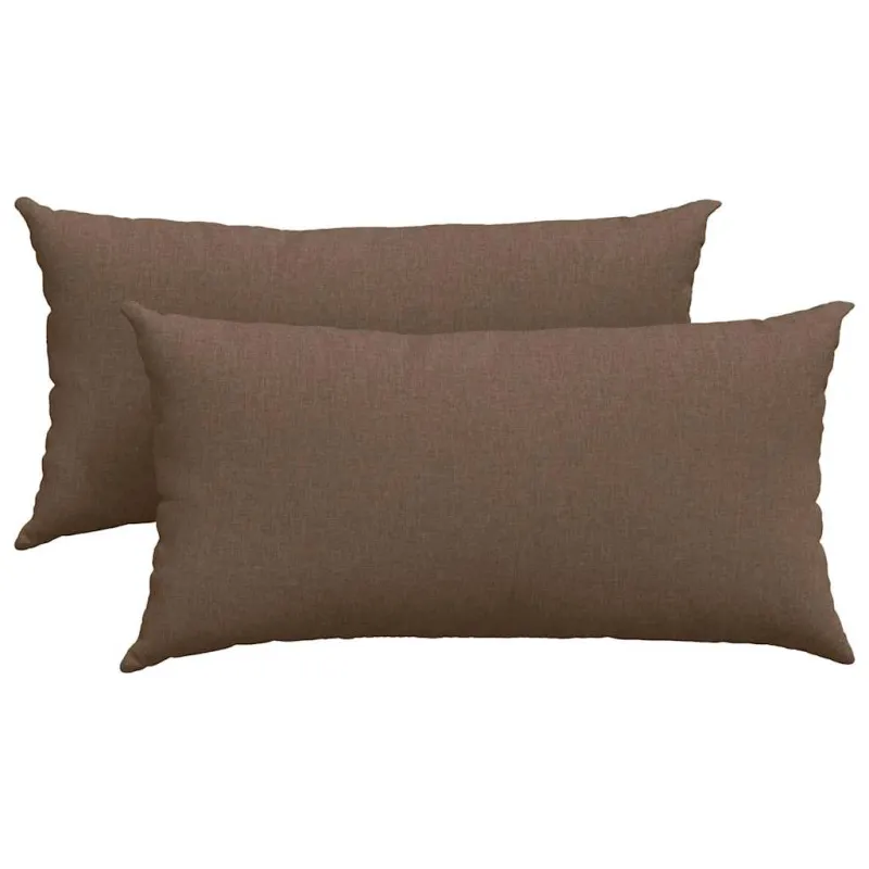 Sofa Pagalvės 2 pcs Ruda 80 x 40 cm audinys