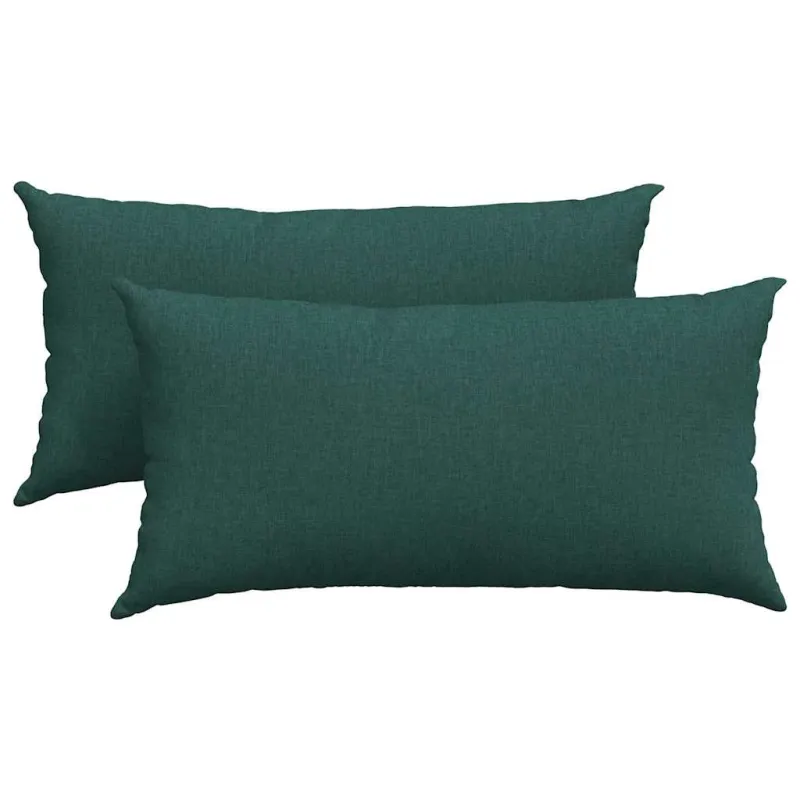 Sofa Pagalvės 2 pcs Tamsiai žalia 80 x 40 cm audinys