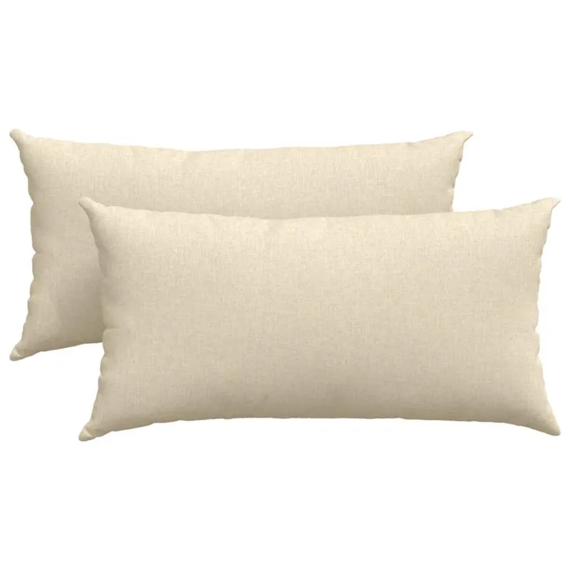 Sofa Pagalvės 2 pcs Kreminė 80 x 40 cm audinys