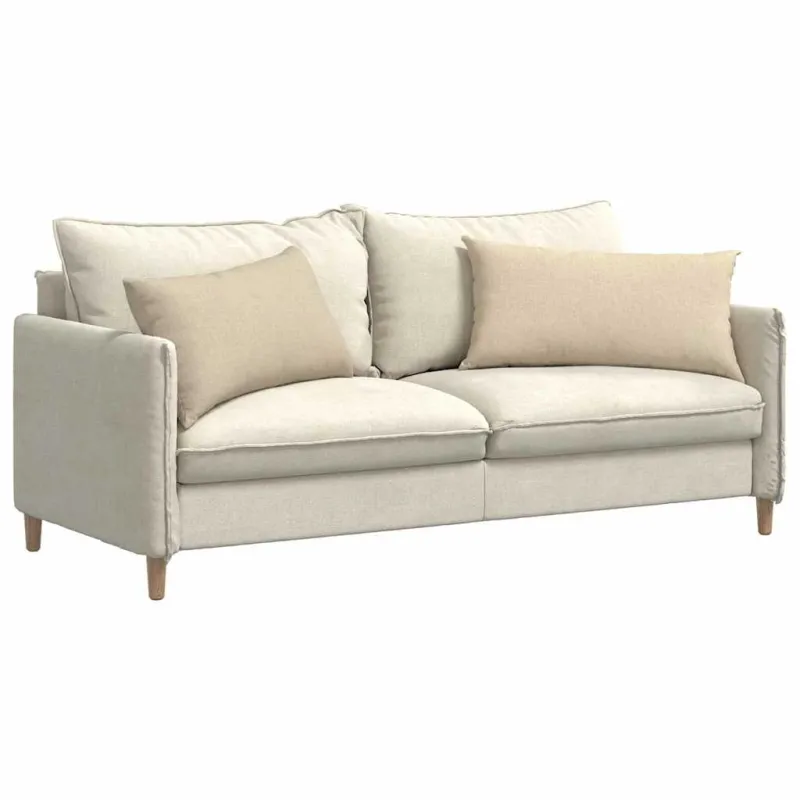 Sofa Pagalvės 2 pcs Kreminė 80 x 40 cm audinys