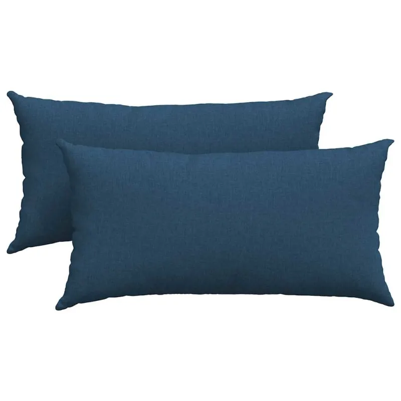 Sofa Pagalvės 2 pcs Mėlyna 80 x 40 cm audinys