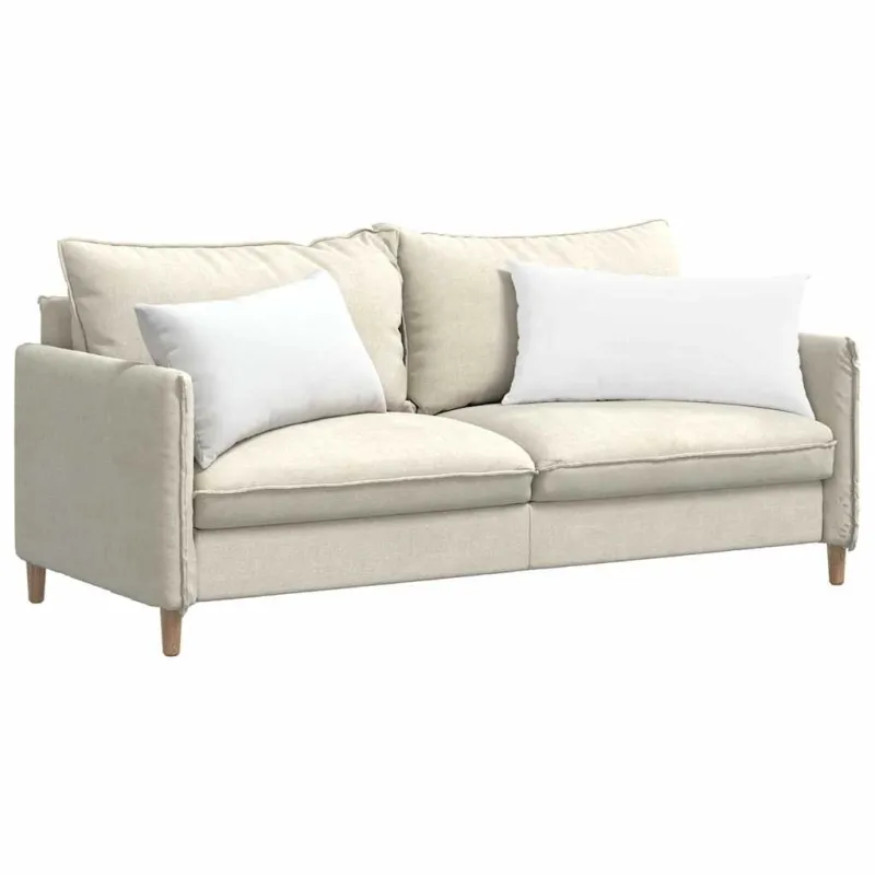 Sofa Pagalvės 2 pcs Balta 80 x 40 cm audinys