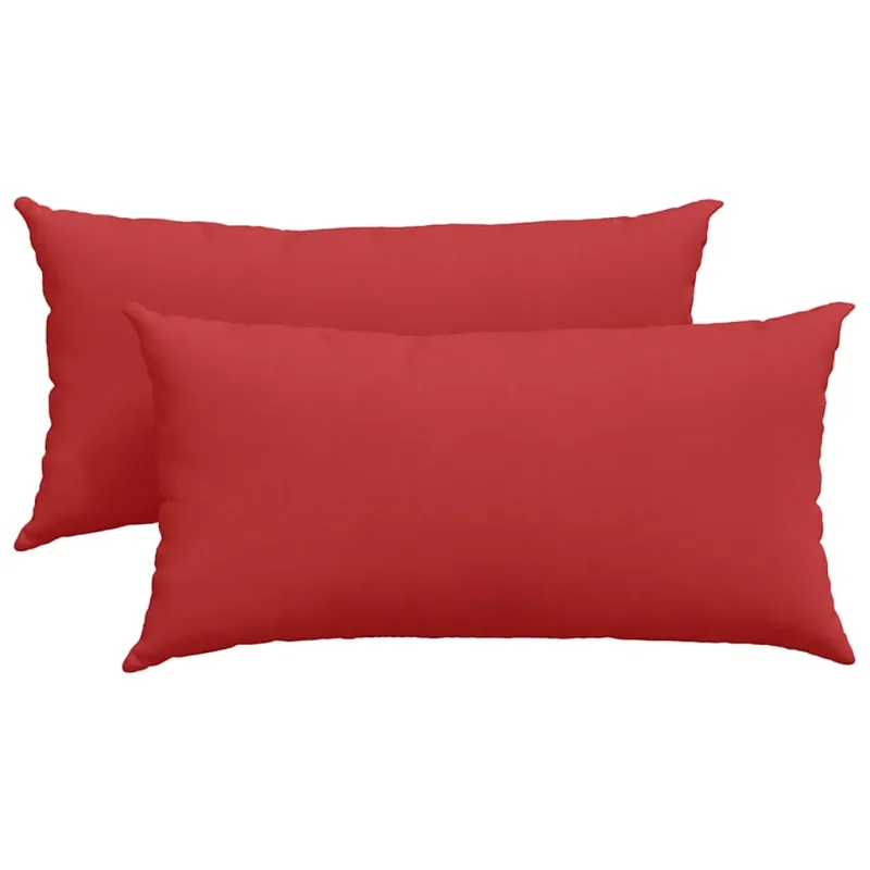 Sofa Pagalvės 2 pcs Raudona 80 x 40 cm audinys
