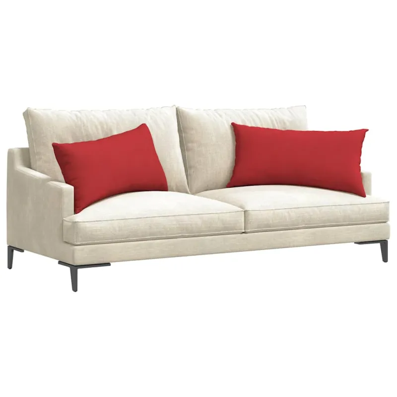Sofa Pagalvės 2 pcs Raudona 80 x 40 cm audinys