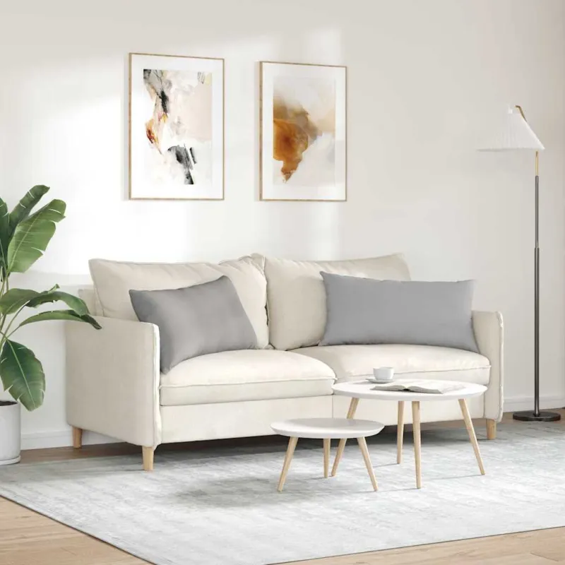 Sofa Pagalvės 2 pcs Debesų pilka 80 x 40 cm audinys