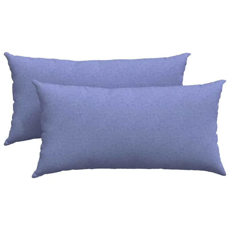 Sofa Pagalvės 2 pcs Džinsinės mėlynos 80 x 40 cm audinys