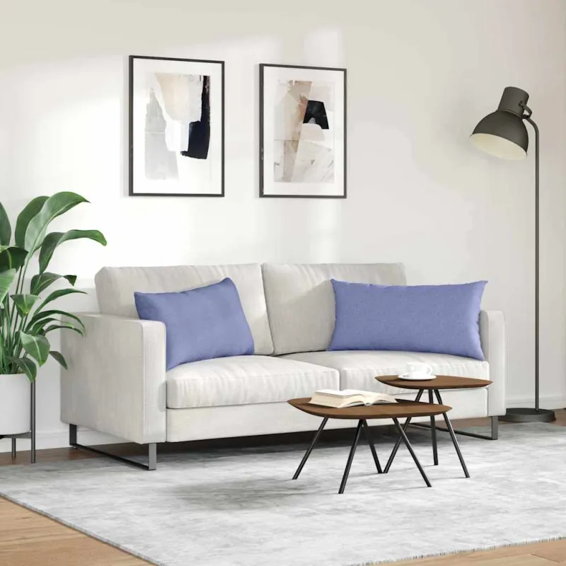 Sofa Pagalvės 2 pcs Džinsinės mėlynos 80 x 40 cm audinys