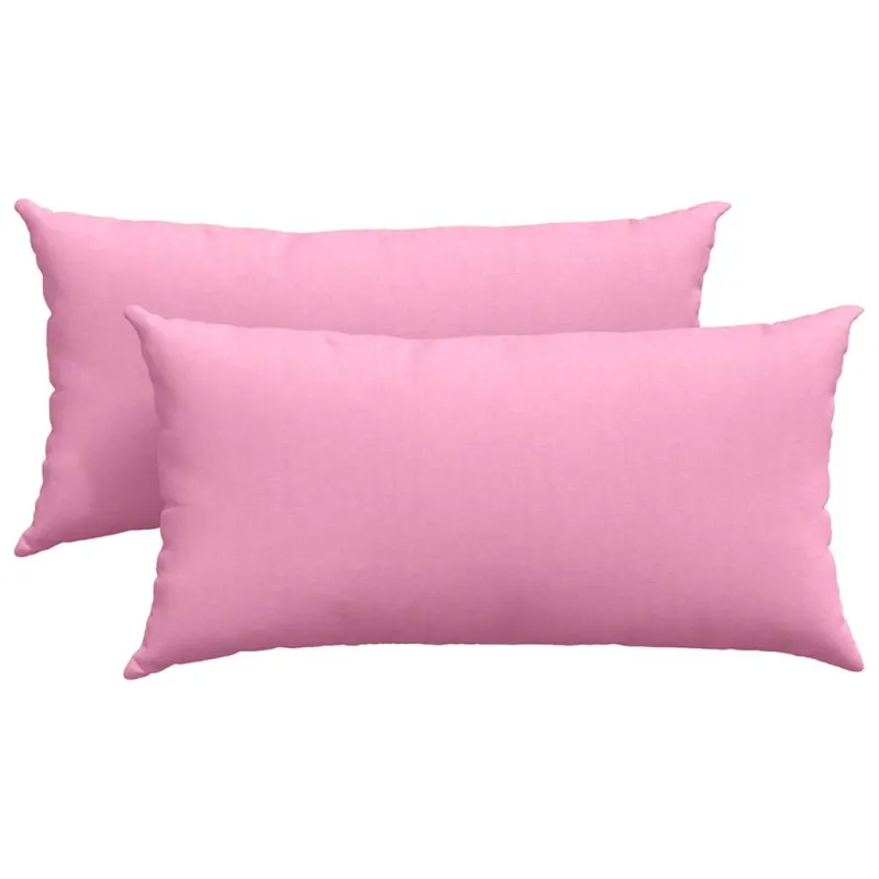 Sofa Pagalvės 2 pcs Rožinė 80 x 40 cm audinys
