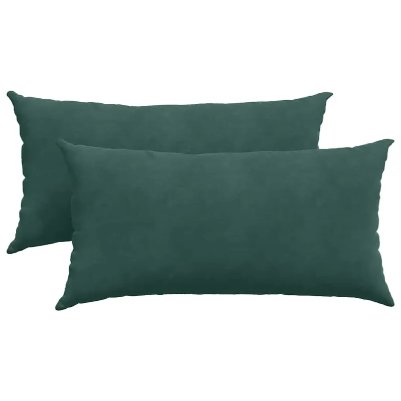 Sofa Pagalvės 2 pcs Tamsiai žalia 80 x 40 cm Kordūrinis audinys