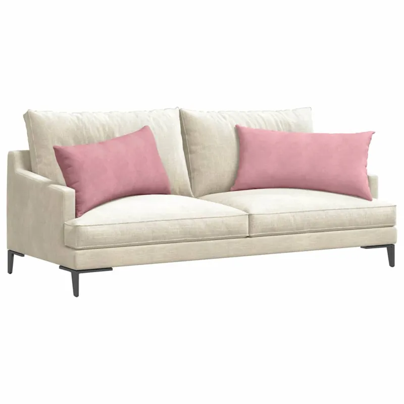 Sofa Pagalvės 2 pcs Rožinė 80 x 40 cm Kordūrinis audinys