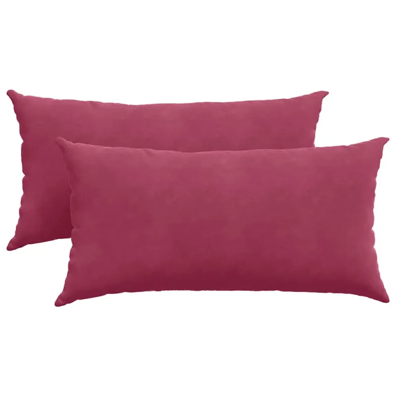 Sofa Pagalvės 2 pcs Vyno raudona 80 x 40 cm Kordūrinis audinys