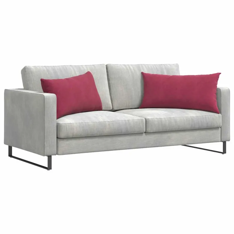 Sofa Pagalvės 2 pcs Vyno raudona 80 x 40 cm Kordūrinis audinys
