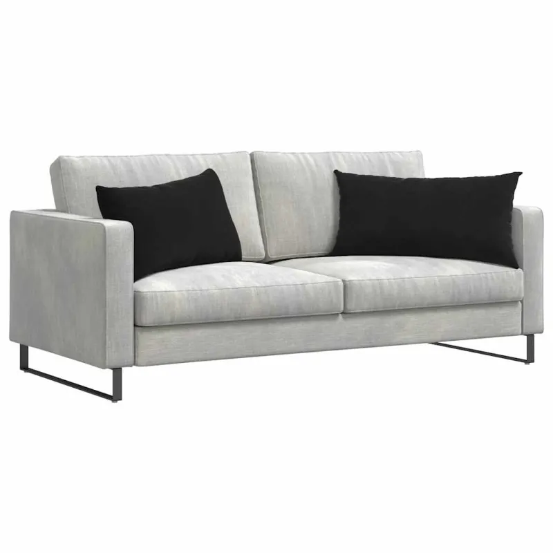 Sofa Pagalvės 2 pcs Juoda 80 x 40 cm Kordūrinis audinys