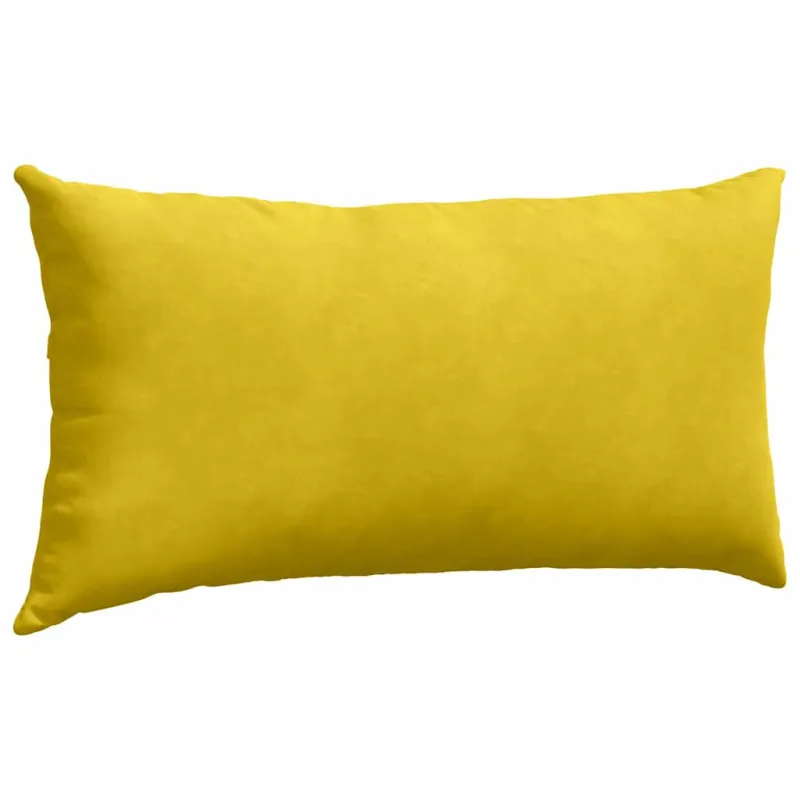 Sofa Pagalvės 2 pcs Geltona 80 x 40 cm Kordūrinis audinys