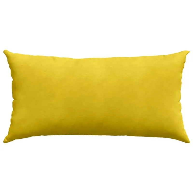 Sofa Pagalvės 2 pcs Geltona 80 x 40 cm Kordūrinis audinys
