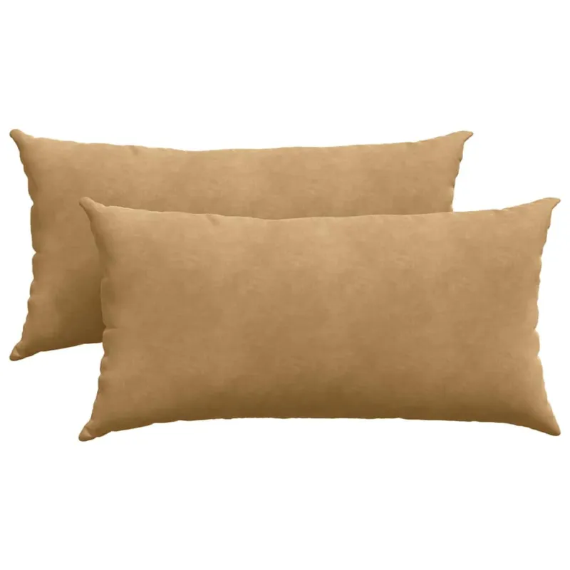 Sofa Pagalvės 2 pcs Ruda 80 x 40 cm Kordūrinis audinys