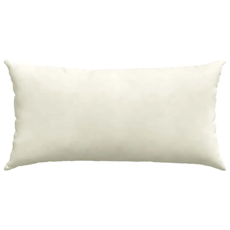 Sofa Pagalvės 2 pcs Kreminė 80 x 40 cm Kordūrinis audinys
