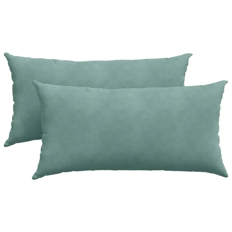Sofa Pagalvės 2 pcs Jūrinė žalia 80 x 40 cm Kordūrinis audinys