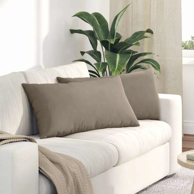 Sofa Pagalvės 2 pcs Taupe 80 x 40 cm audinys
