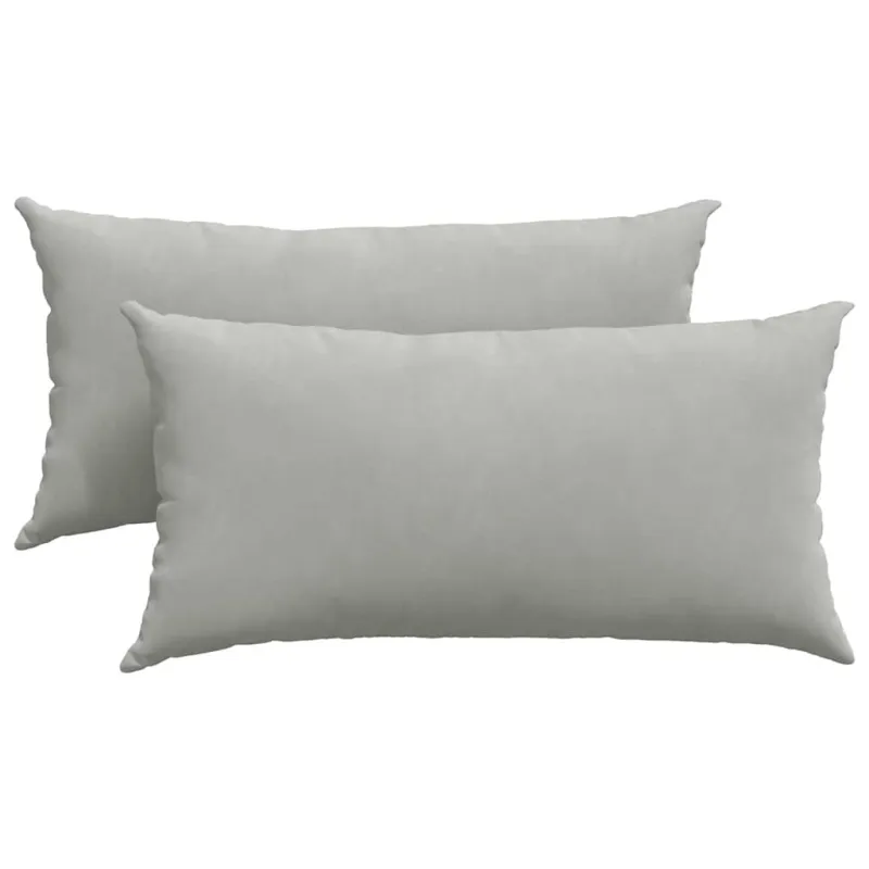Sofa Pagalvės 2 pcs Šviesiai pilka 80 x 40 cm audinys