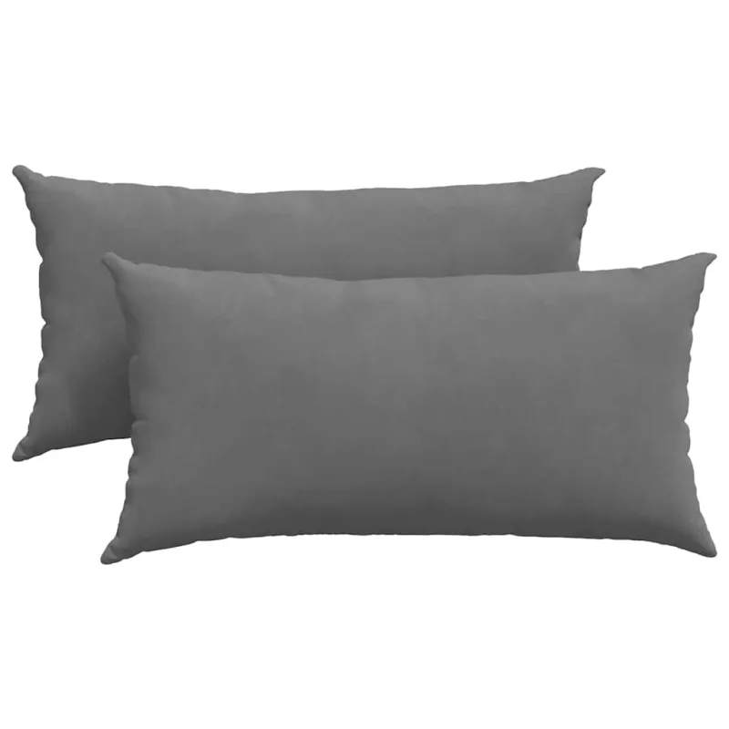 Sofa Pagalvės 2 pcs Tamsiai pilka 80 x 40 cm audinys