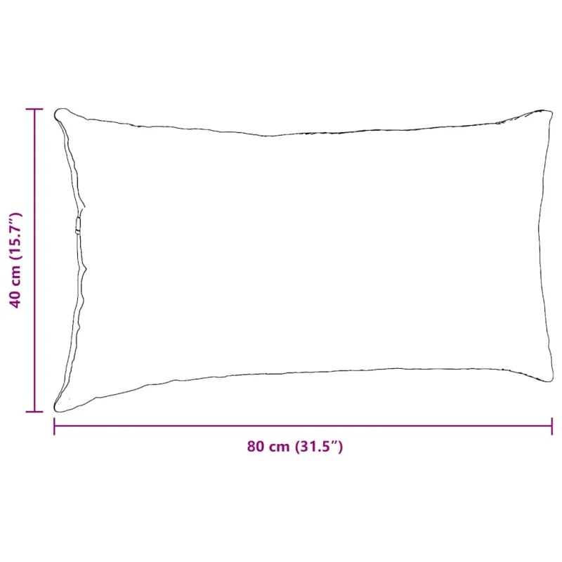 Sofa Pagalvės 2 pcs Tamsiai pilka 80 x 40 cm audinys