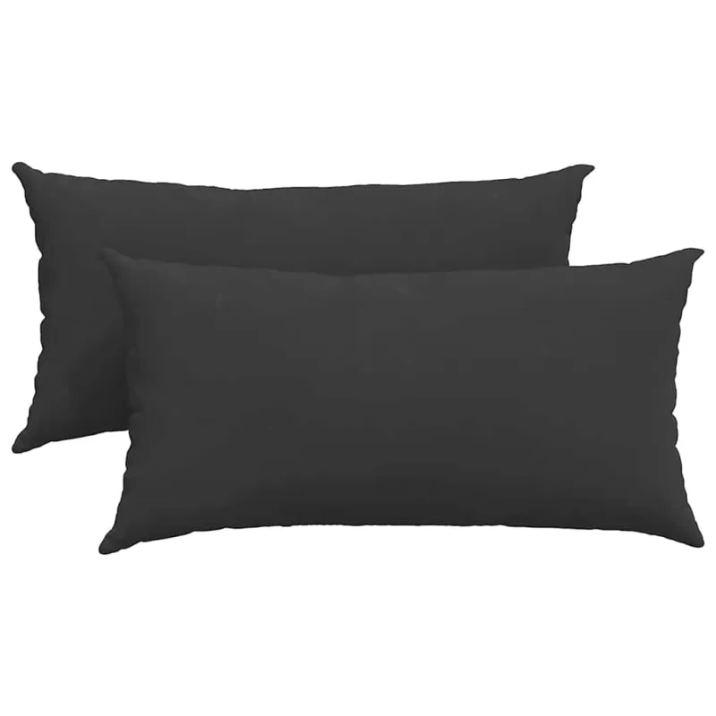 Sofa Pagalvės 2 pcs Juoda 80 x 40 cm audinys
