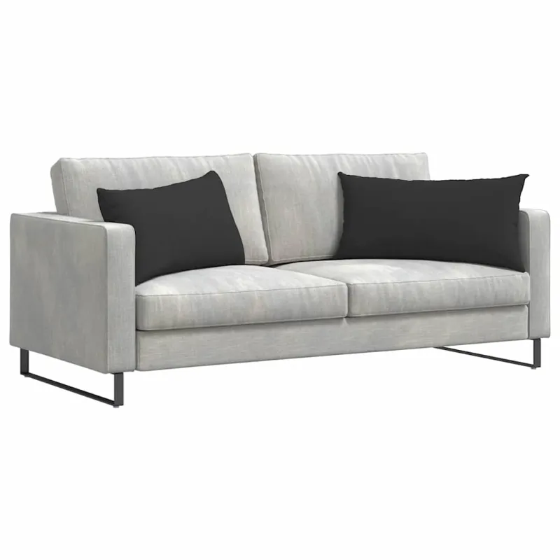 Sofa Pagalvės 2 pcs Juoda 80 x 40 cm audinys