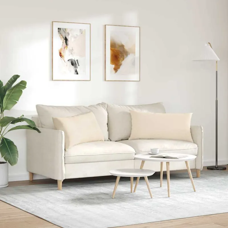Sofa Pagalvės 2 pcs Smėlio 80 x 40 cm audinys