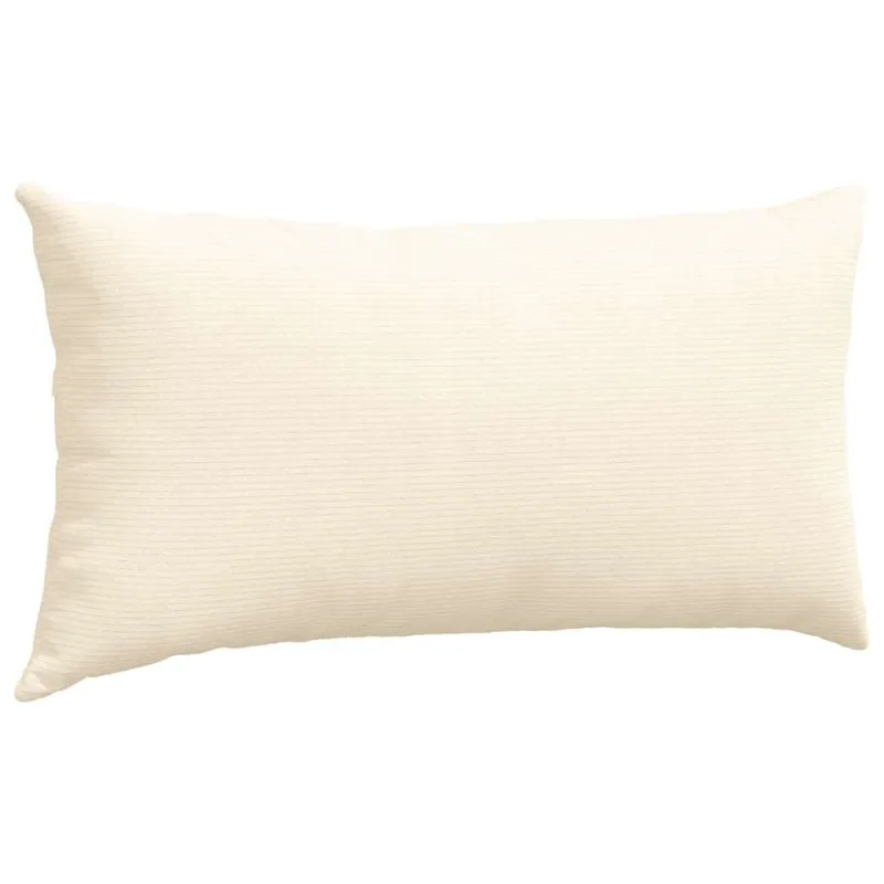 Sofa Pagalvės 2 pcs Kreminė 80 x 40 cm Kordūrinis audinys