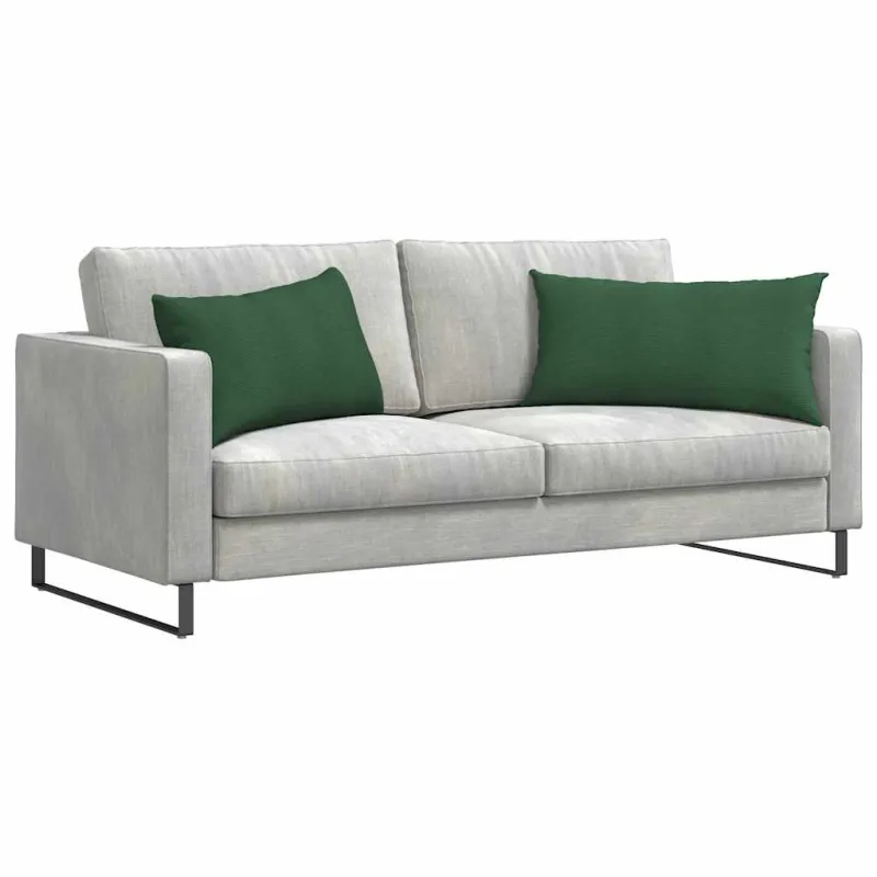 Sofa Pagalvės 2 pcs Tamsiai žalia 80 x 40 cm Kordūrinis audinys