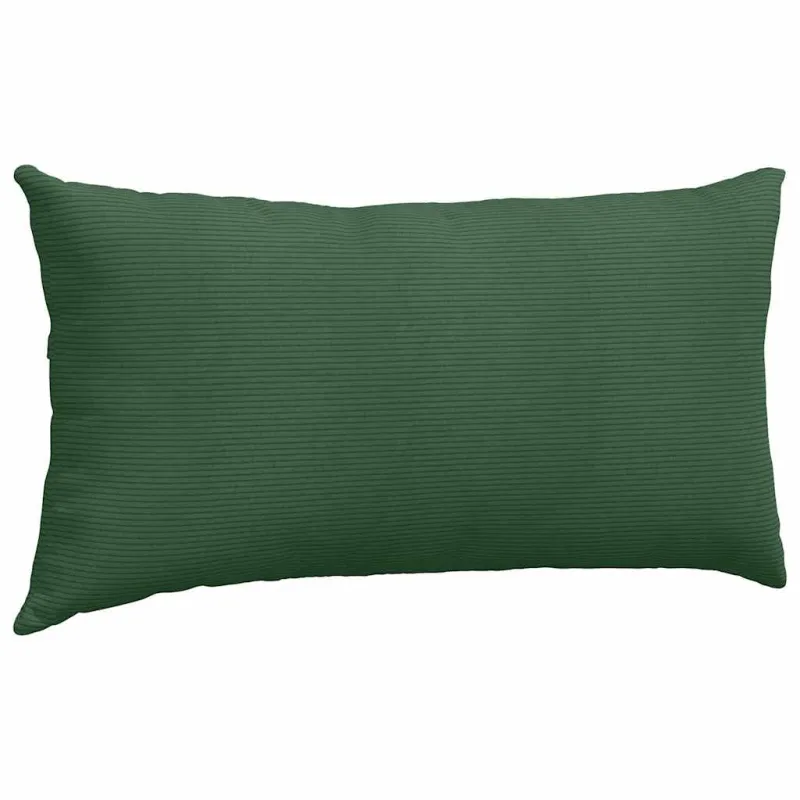 Sofa Pagalvės 2 pcs Tamsiai žalia 80 x 40 cm Kordūrinis audinys